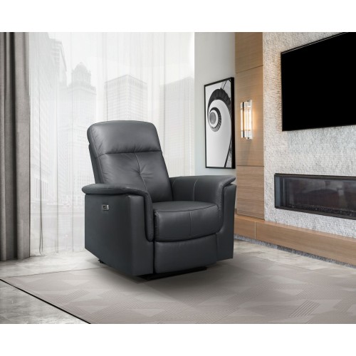 9620 Leather Power Rocker Recliner